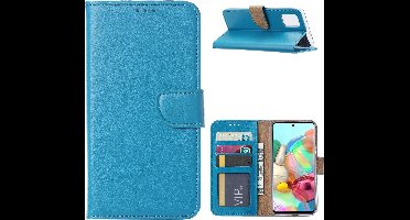 Hoesje Geschikt Voor Samsung Galaxy A71 Portemonnee / Boek hoesje - Turquoise