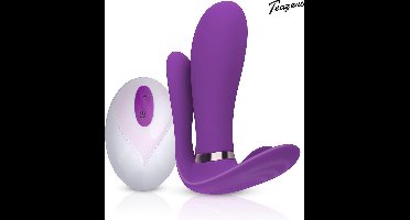 Teazers - Purple Pleaser Vibrator met Afstandsbediening - Oplaadbaar - Waterproof - Vibrators voor Vrouwen - Sex Toys voor Vrouwen - Buttplugs - G-Spot Vibrator - Buttplug Vibrator - Dildo - Paars