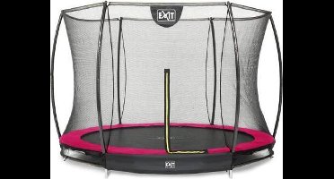 EXIT Silhouette Trampoline ø244cm - met Veiligheidsnet - Inground - Rond - Voor Kinderen - Roze