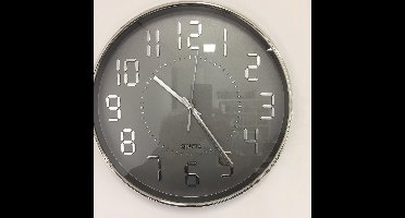 Wandklok DIGI Grijs Modern Design