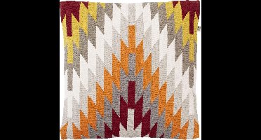 KAMIA - Sierkussen midden grijs 45x45 cm