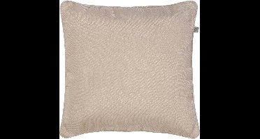 Dutch Decor HULTET - Kussenhoes 45x45 cm - lichtroze stof - glanzende bege sierdraad - opvallende rits - met rits