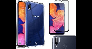 Hoesje geschikt voor Samsung A10 + Screenprotector Full + Camera Protector