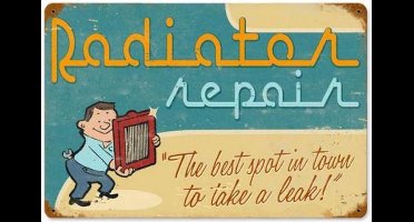 Radiator Repair Metal Sign 45 x 20 cm