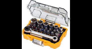 DT71516-QZ 24 delige bit en doppenset met ratel