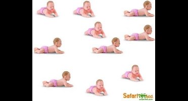 Safari LTD Good Luck Mini figuren - Baby poppetjes met roze luier - 10 stuks