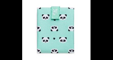 Boc’n’Roll Panda - Herbruikbaar Boterhamzakje en Snackverpakking - Sluiting met klittenband - BPA-vrij - Waterdichte binnenlaag - Wasbaar tot 60°C