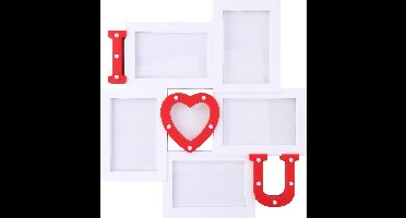 Arti Casa Fotolijst I Love You  - 13 leds - 5 foto's 15 x 10 - 43 x 40 cm