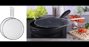 Haushalt 24001 - Spatdeksels - set van 2 - RVS - Ø 25 EN 29 CM