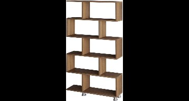 Asir - Boekenplank - Okkernoot - 90 x 20 x 156 cm