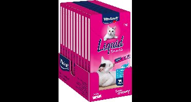 Vitakraft Liquid Snack zalm - 11x6 stuks (66 stuks) - 66x15 gram