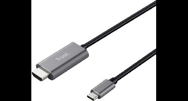Trust Calyx - USB-C naar HDMI-kabel - 4K ondersteuning - Zwart