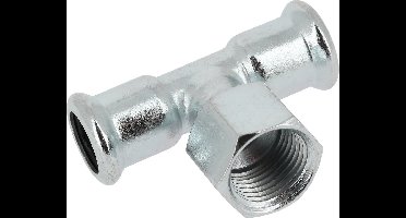 Bonfix Pressfitting staalverzinkt CV T-koppeling 28 x 1/2 x 28 - press x lange binnendraad x press - (m-profiel)