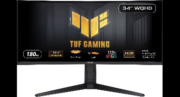 ASUS TUF Gaming VG34VQL3A - WQHD Ultrawide Gaming Monitor - 180hz - USB-hub - 34 Inch