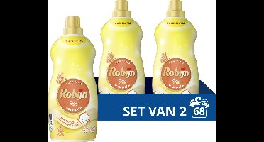 Robijn Klein & Krachtig Collections Vloeibaar Wasmiddel - Color Zwitsal - met 82% biologisch afbreekbare ingrediënten* - 2 x 34 wasbeurten