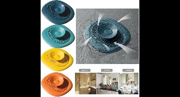 Luxe Doucheputje - Silicone afvoerstop - Afvoerplug - Gootsteen - Anti verstopping - Afvoer zeef - Groen