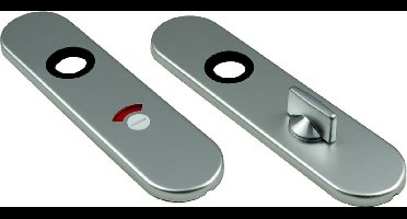 Ami Kortschild - ovaal - 177x44x6,5mm - WC 72/8 - aluminium F-1