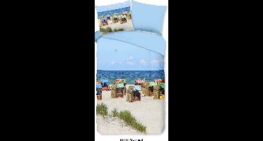 Pure dekbedovertrek strand - 1 persoons 140x200/220 cm - Multi - Microvezel