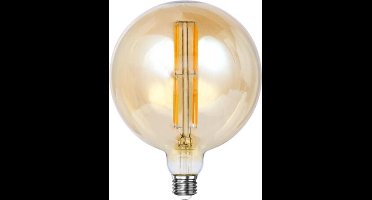 Lichtbron LED [G150] filament bol Ø15 - Amberkleurig glas