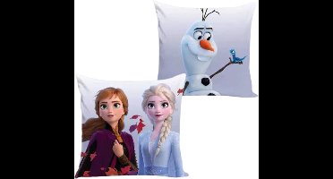 Disney Frozen Sierkussen - 40x40cm - Frozen Kussen - Elsa & Anna - Cadeau Meisje 5 Jaar - Cadeau Meisje 3 Jaar - Verjaardagscadeau Meisje - Cadeau Kind