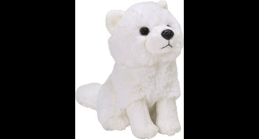 Wild Republic pluche poolvos - knuffeldier - wit - 13 cm - zittend - pool knuffeldier