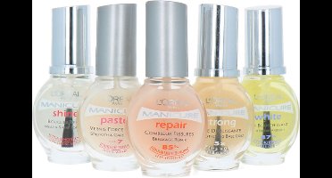 L'Oréal Manicure Nailcare Set - repair-strong-shine-white-pastel