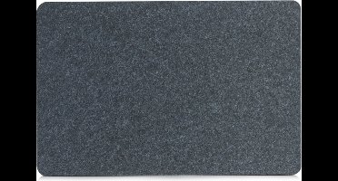 Zeller Placemats van vilt - 10x - donkergrijs - 45 x 30 cm - Rechthoekig - Borden onderleggers