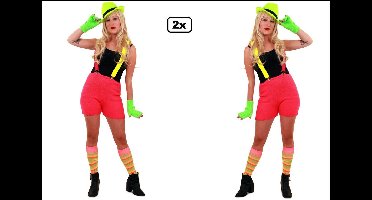 2x Gebreide onderbroek roze - Thema feest festival party carnaval ondergoed pyama party