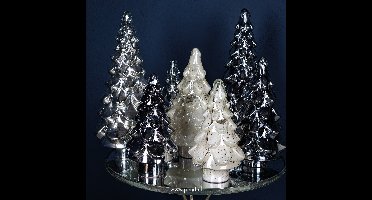 PTMD Quinty XL Kerstboom - H50 x Ø23 cm - Glas - creme