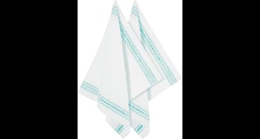 De Witte Lietaer - Dish,- 6 Keukenhanddoeken - Aqua - 65 x 70 cm - Katoen/Linnen