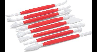 Patisse Modelleerset 16 Cm Rood/wit 8-delig