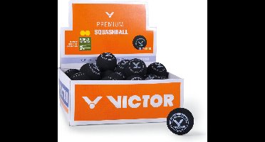 Victor Squashbal dubbel geel - Geel - 12 pack