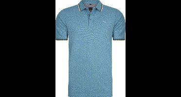 Mario Russo Polo shirt Edward - Polo Shirt Heren - Poloshirts heren - Katoen - Steen Blauw