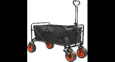 Niceey Bolderkar XXL - Buitenspeelgoed - Opvouwbaar - 100KG Draagkracht - 96L - Inklapbare Bolderwagen/Transportwagen - 2 Standen - Wasbaar Polyester - 98x50cm - Zwart