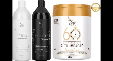 Kit Braziliaans Progressiva ZAP keratine behandeling (All Time) Me Leva + Máscara 60 Seconds 950g