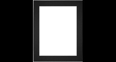 Passe-Partout Fotomaat 15x20 cm - Lijstmaat 25x30 cm - Zwart - Museumkarton - Fotolijst niet inbegrepen