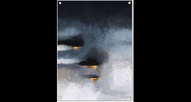 GreatGardenPosters - Tuinposter - Wolken - Abstract - Goud - Poster voor buiten - Tuindoeken - Schutting decoratie - 60x80 cm