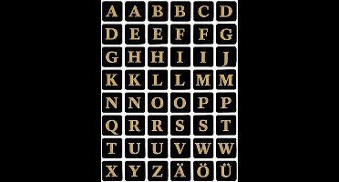 Etiket herma 4130 13x13mm letters a-z zw op gd | 10 stuks