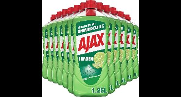 12x Ajax Allesreiniger Limoen 1,25 liter