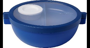 Mepal Vita bento lunchbowl – 5 vakken waarvan 3 uitneembare bakjes – Bento box – Salade lunchbox – Vivid blue