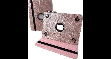 Universele Tablet Hoes voor 7 inch Tablet - 360° draaibaar - RoseGoud Geschikt voor: Teclast/Huawei/Blackview/Asus/Lenovo/Fusion/Vankyo/Fire/DOOGEE/Hipad/Xiaomi/BOOX/PRITOM/TCL/OPPO Android Pad Tablets