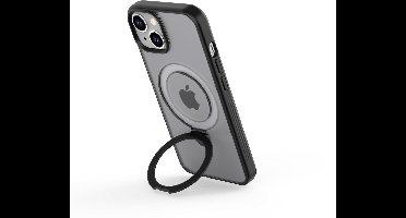 Musthavz Magloop Hoesje Geschikt voor iPhone 15 Hoesje Siliconen - Musthavz Backcover met Magloop MagSafe - zwart/black