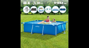 Intex Zwembad - Rechthoekig - 220 x 150 x 60 cm - Blauw - Inclusief alle benodigdheden