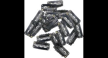 New Age Devi - 20 Zwarte Haar Extension Clipjes - Voor een Perfecte Haarverlenging!