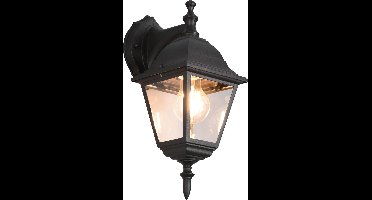 TRIO LIVENZA - Wandlamp - Zwart mat - excl. 1x E27 4W - Buitenverlichting - IP44