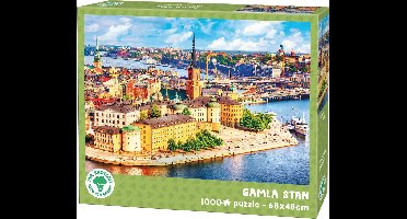 Mr. Broccoli Puzzel 1000 Stukjes Volwassenen - Gamla Stan - Legpuzzel Stockholm Zweden - FSC® - Steden Collectie - 68 x 48 cm