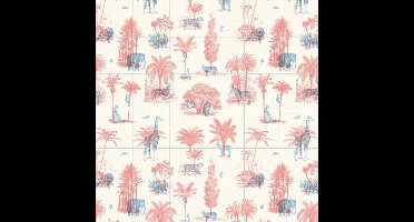 IXXI Where they belong Animals of the Savannah, Florent Bodart - 120 x 120 cm - Gratis ophangtool - Grote wanddecoratie en posters - Speels, Grafisch