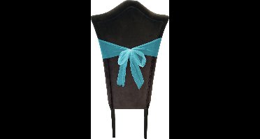 Tule stof op rol - turquoise - 30cm x 9meter - Organza/mesh decoratie stoffen