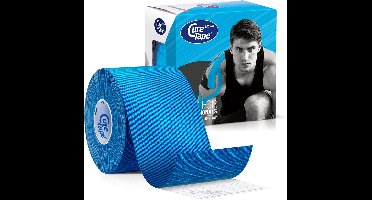 CureTape® Sports Blauw- Kinesiotape - 25% extra kleefkracht - 5 cm x 5 m - cure tape extra strong - fysiotape - kinesiologie tape - elastische viscose met extra kleefkracht - geschikt voor sport