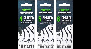 Korda Spinner Hook Sections Spinner Micro Barbed incl Free Hook Beads (3pcs) - Maat : 5